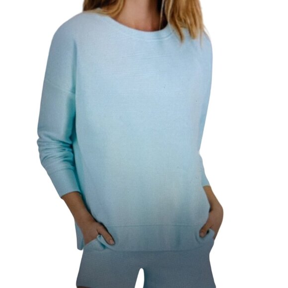 NWT  ID IDEOLOGY Plus Crew Neck Sweatshirt Aqua Freeze Blue 2X - Picture 1 of 5